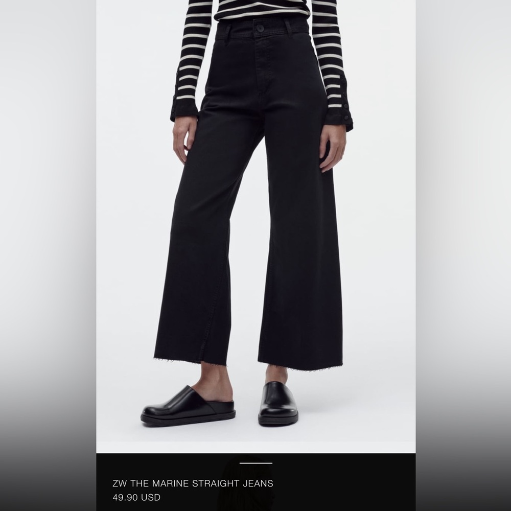 Zara marine straight in black size 10